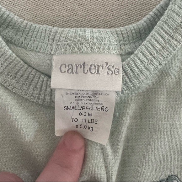 Vintage Carter’s Baby Bubble Onesie Romper with Bear Embroidery Green 0-3 Months - Picture 5 of 8